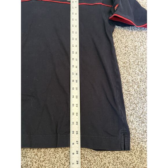 Cutter & Buck KU Jayhawks XL Short Sleeve Collar Polo Shirt Navy Red Vintage - Picture 7 of 8